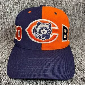 VTG 90s Chicago Bears American Needle CCM Split Color Snapback Hat Green Brim